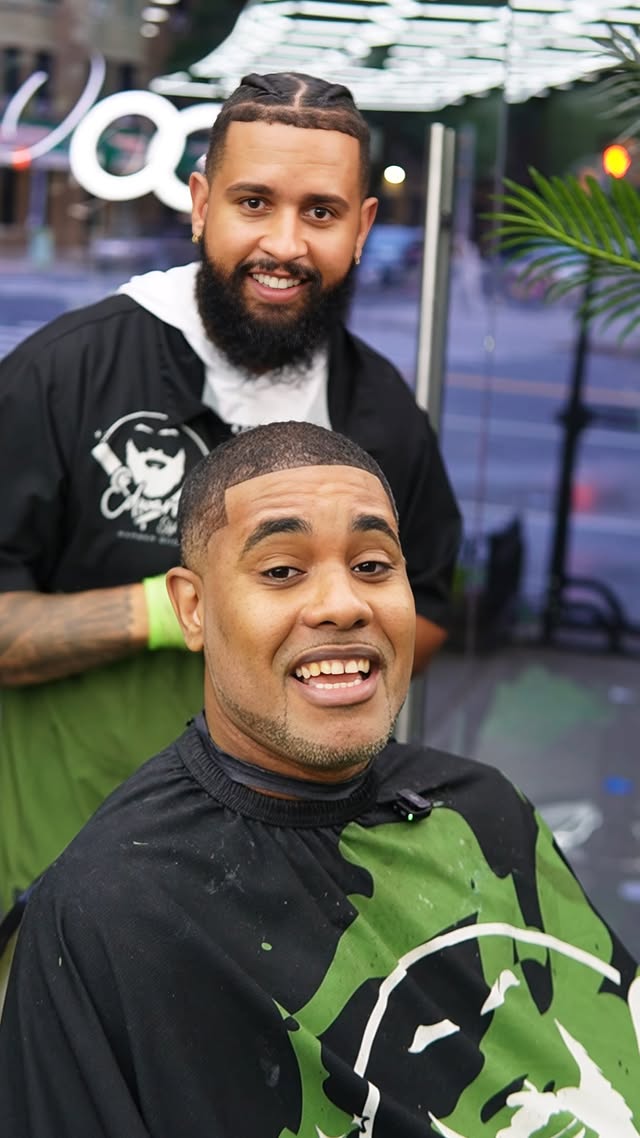 Happy client with a fresh cut at Edward Style Barbershop Washington Heights