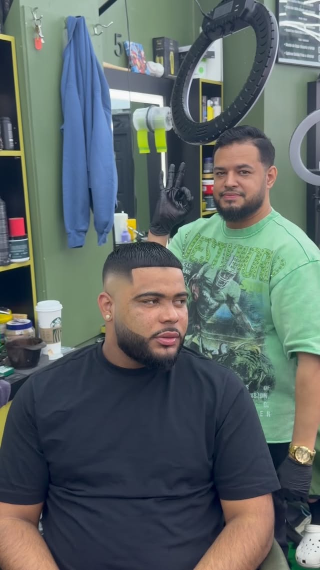 Precision fade with sharp lineup at Edward Style Barbershop NYC